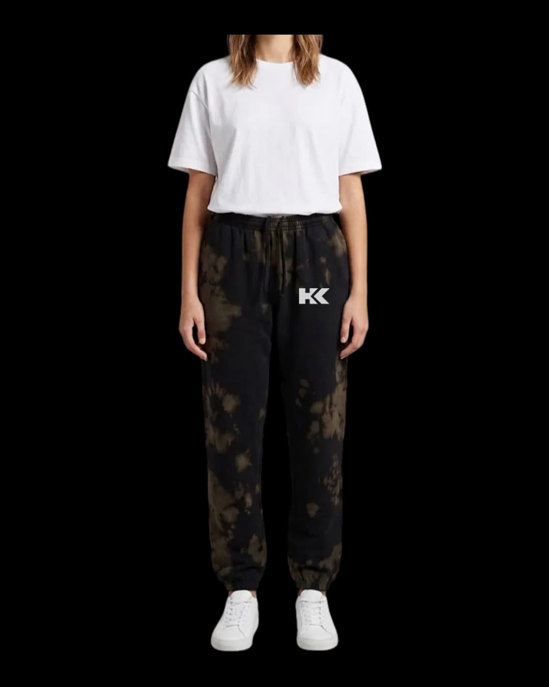 Tie-Dye Joggers worn by a model