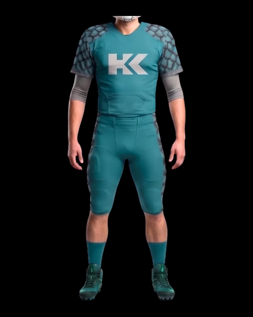 Hex Panel American Football Uniform worn by a model